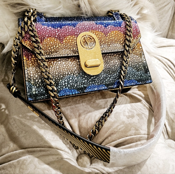 New Christian Louboutin elisa crystals crossbody  bag mini - Picture 1 of 12